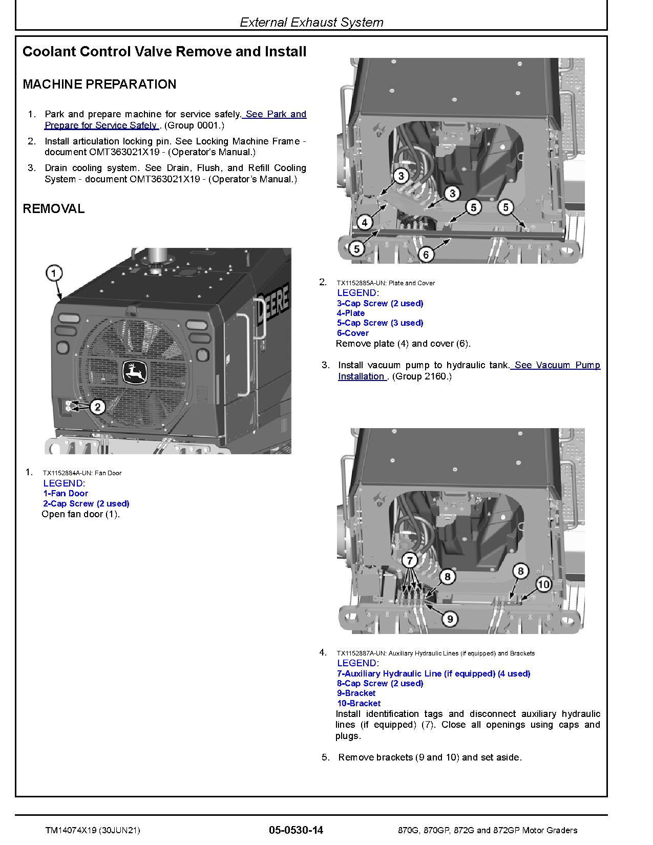 John Deere 870G 870GP 872G 872GP Motor Graders Repair Manual TM14074X19 (2)