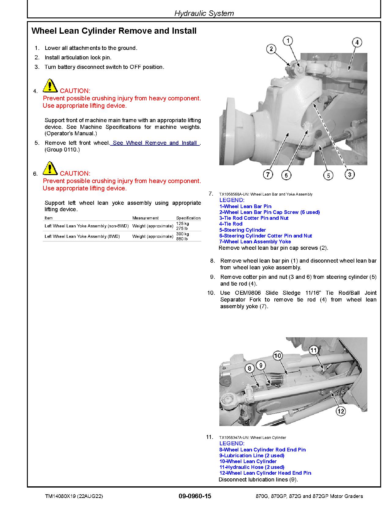 John Deere 870G 870GP 872G 872GP Motor Graders Repair Manual TM14080X19 (2)