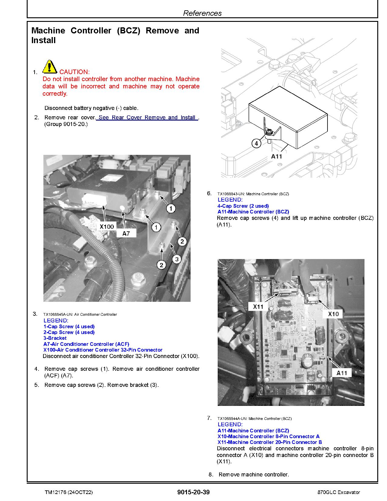 John Deere 870GLC Crawler Excavators Operation Test Manual TM12176 (2)