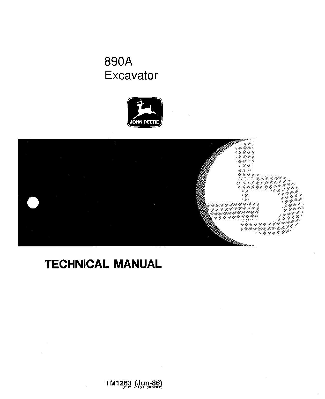 John Deere 890A Crawler Excavators Technical Manual TM1263 (1)