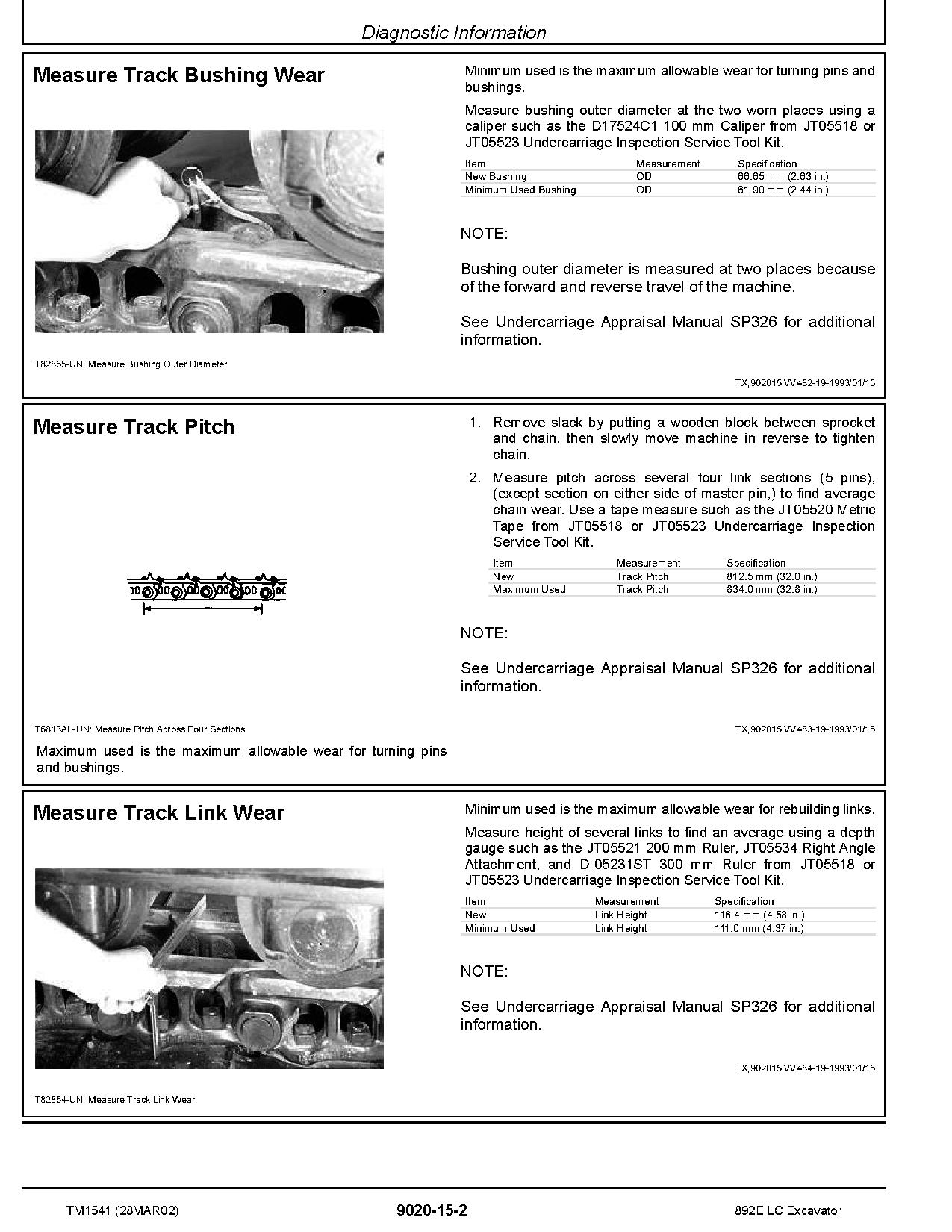 John Deere 892E LC Crawler Excavators Operation Test Manual TM1541 (3)