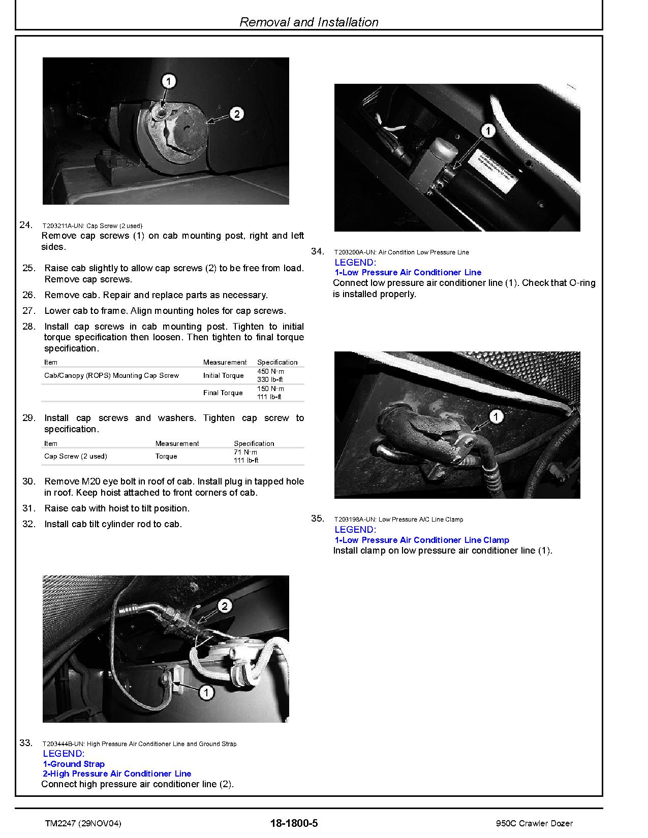 John Deere 950C Crawler Dozers Repair Manual TM2247 (3)