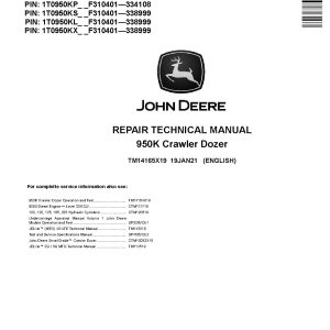 John Deere 950K Crawler Dozers Repair Manual TM14165X19 (1)