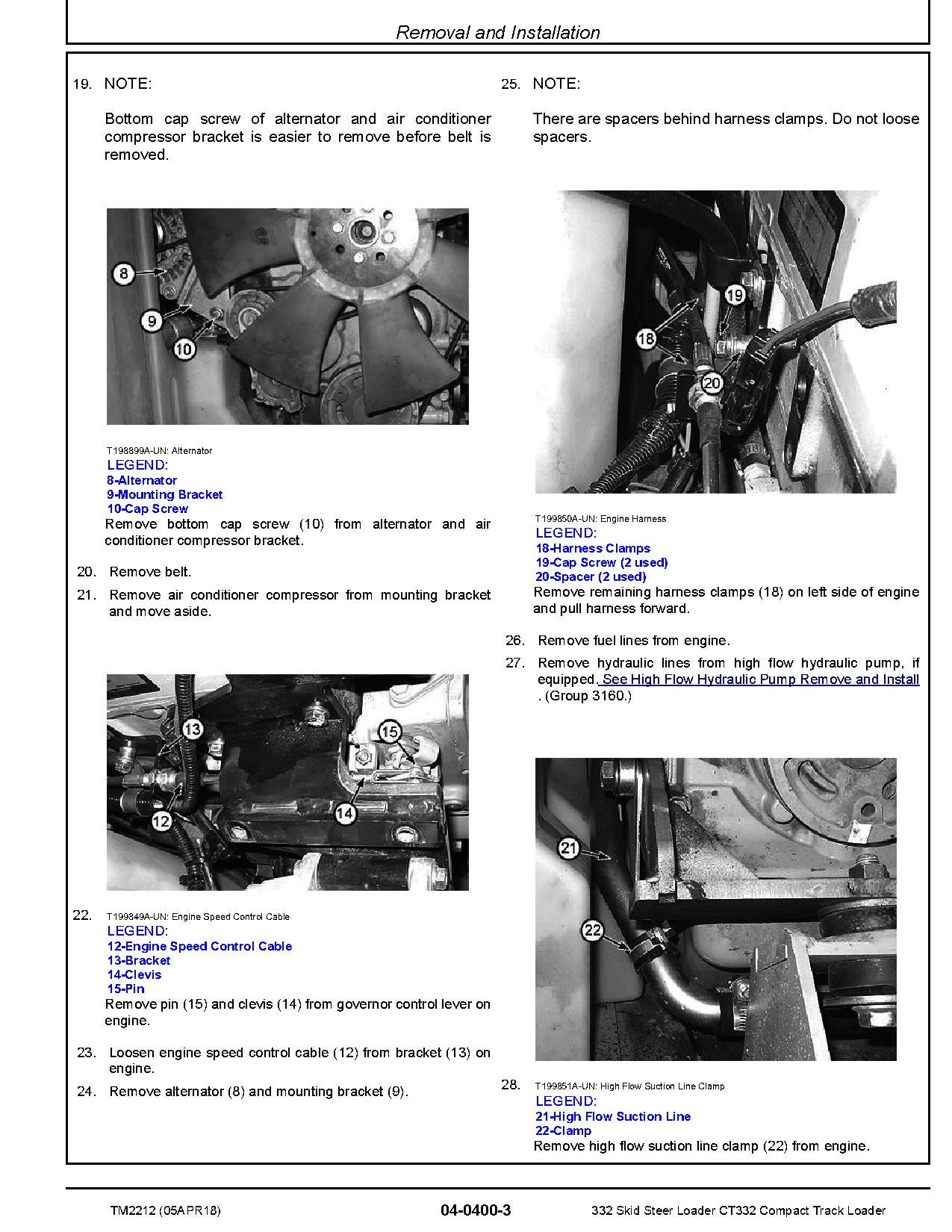 John Deere CT332 Compact Track Loaders 332 Skid Steer Loaders Repair Manual TM2212 (2)
