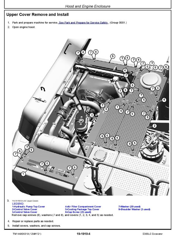 John Deere E300LC Crawler Excavators Repair Manual TM14490X019 (3)