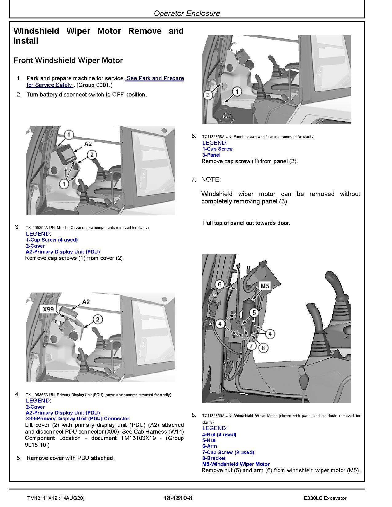 John Deere E330LC Crawler Excavators Repair Manual TM13111X19 (2)