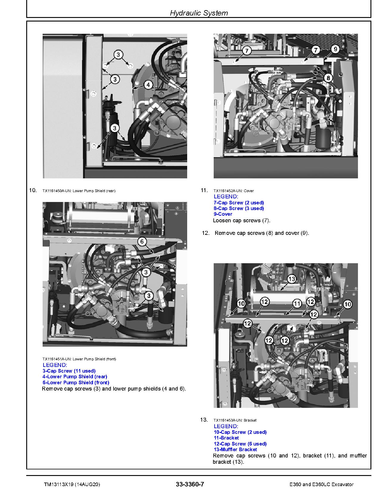 John Deere E360 E360LC Crawler Excavators Repair Manual TM13113X19 (3)