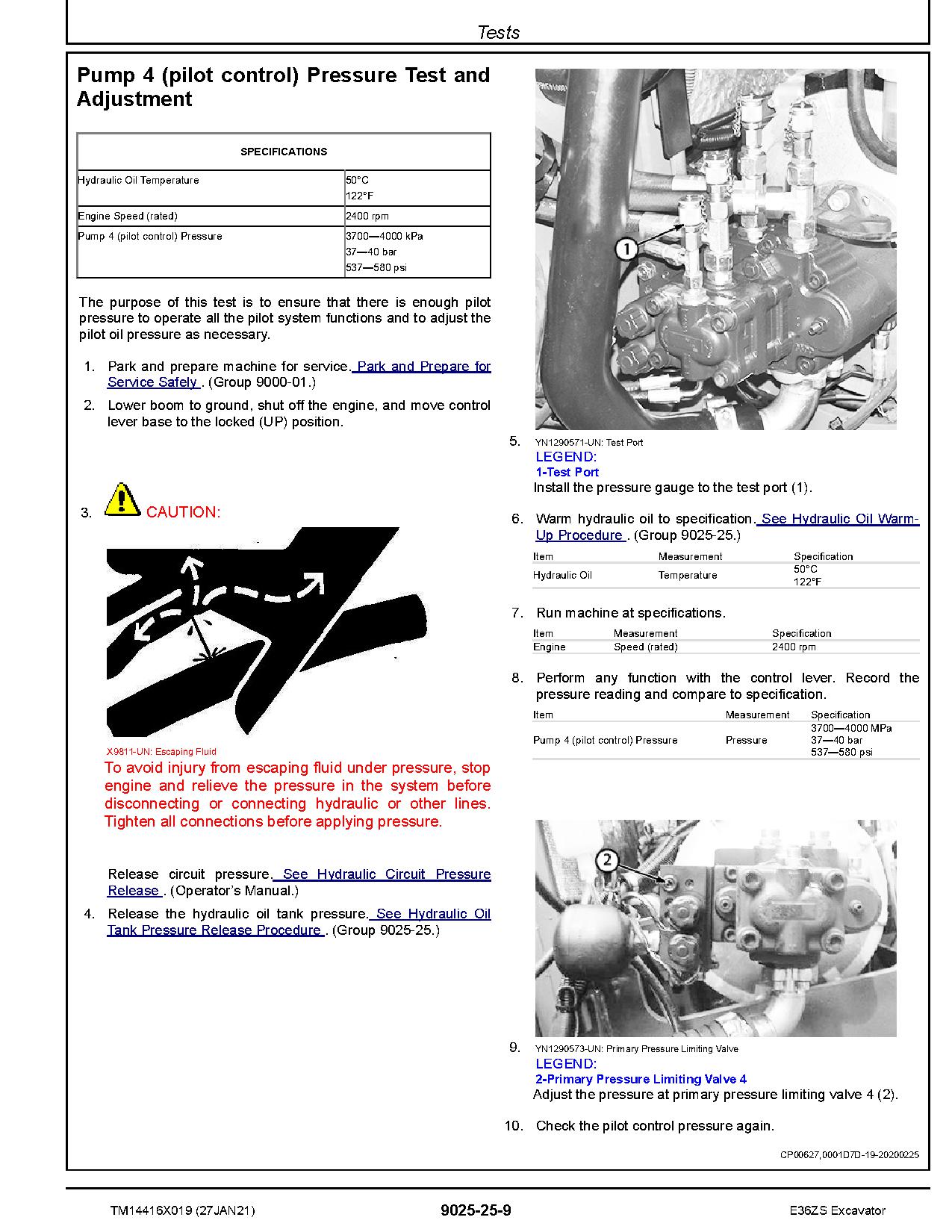 John Deere E36ZS Compact Excavators Operation Test Manual TM14416X019 (4)