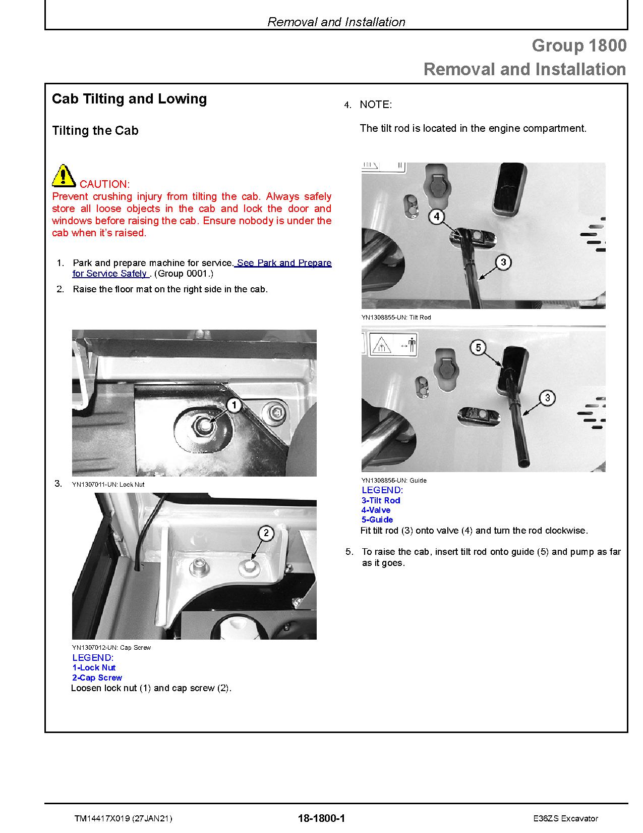 John Deere E36ZS Compact Excavators Repair Manual TM14417X019 (3)