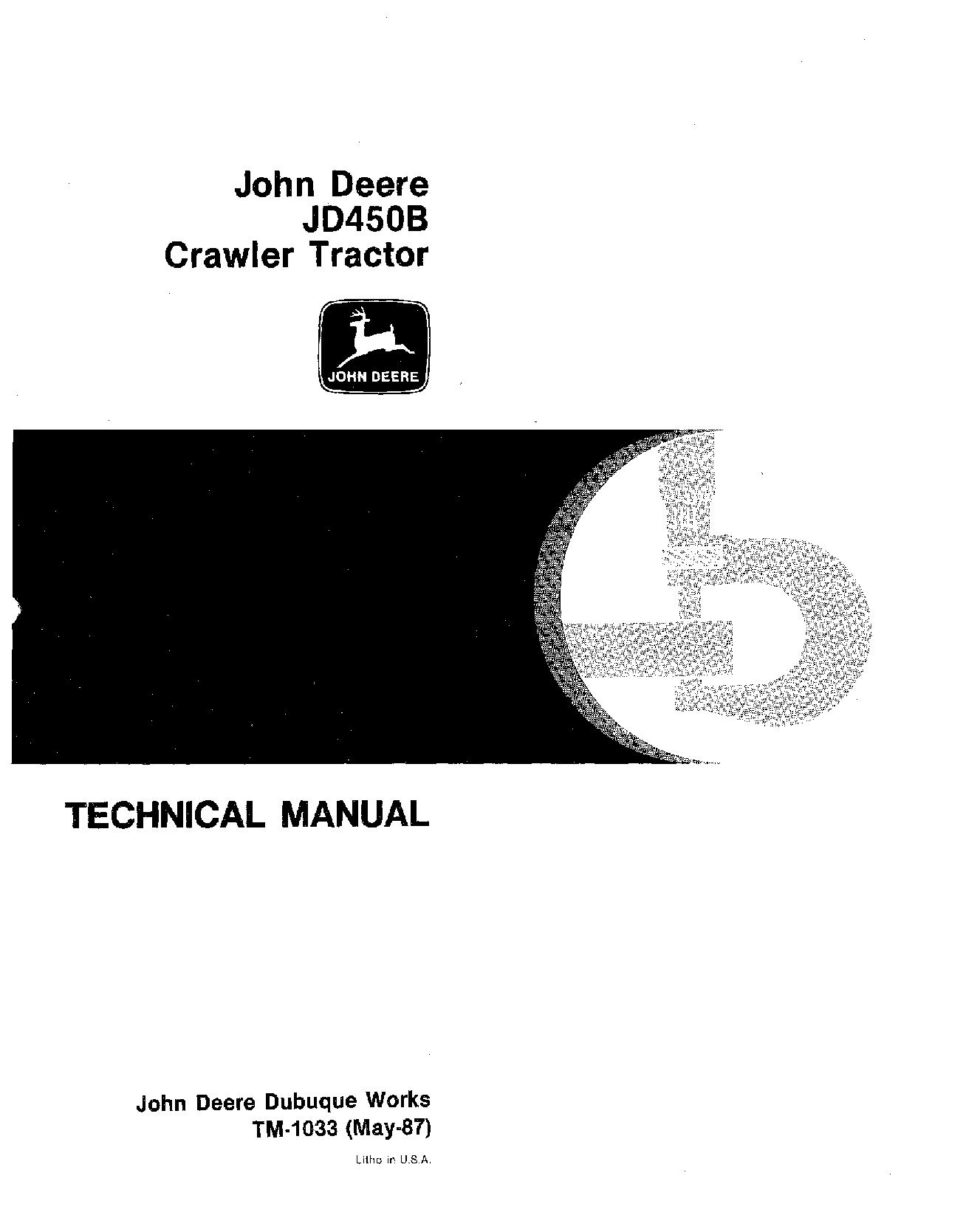 John Deere JD450B Crawler Tractors Technical Manual TM1033 (1)