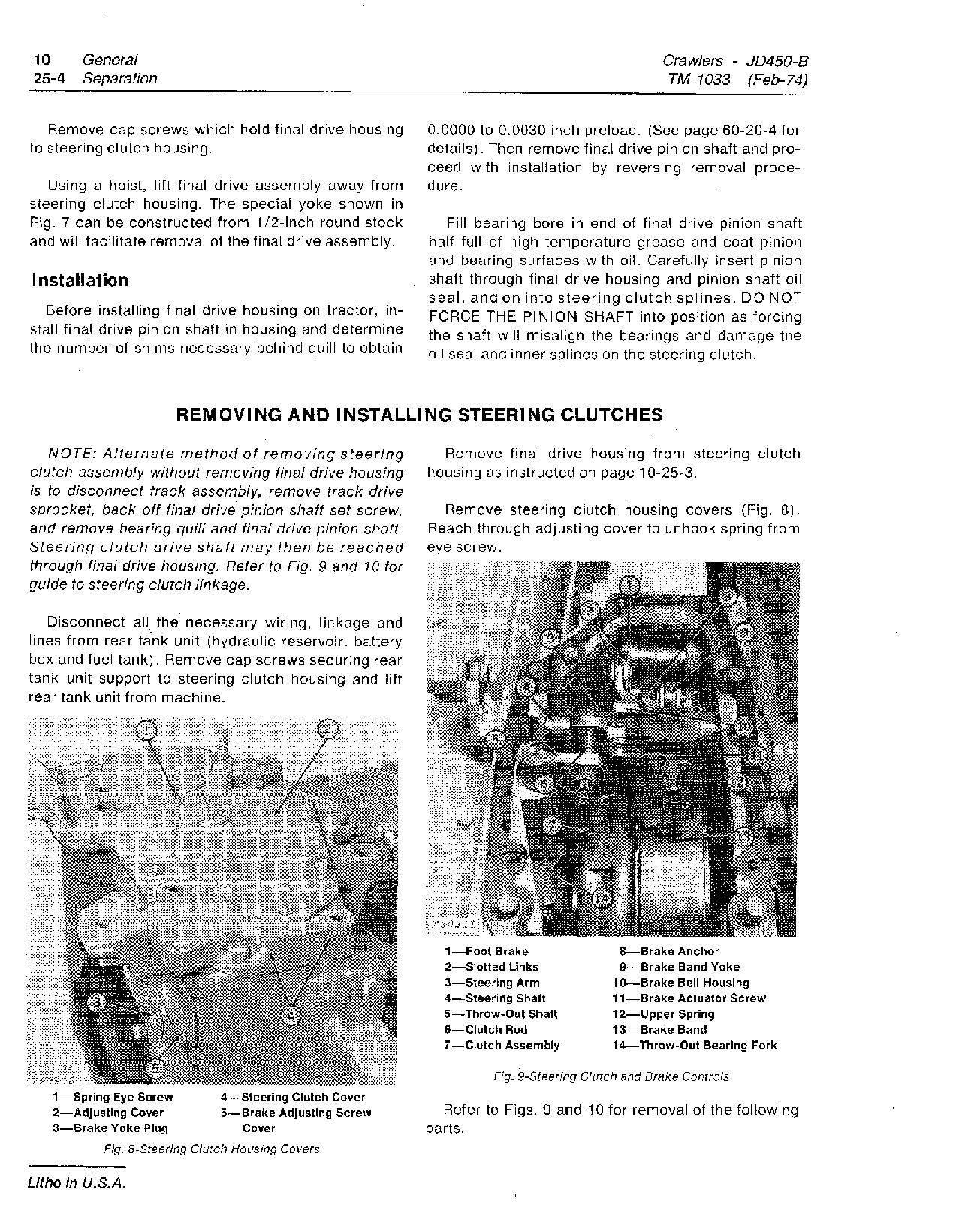 John Deere JD450B Crawler Tractors Technical Manual TM1033 (2)