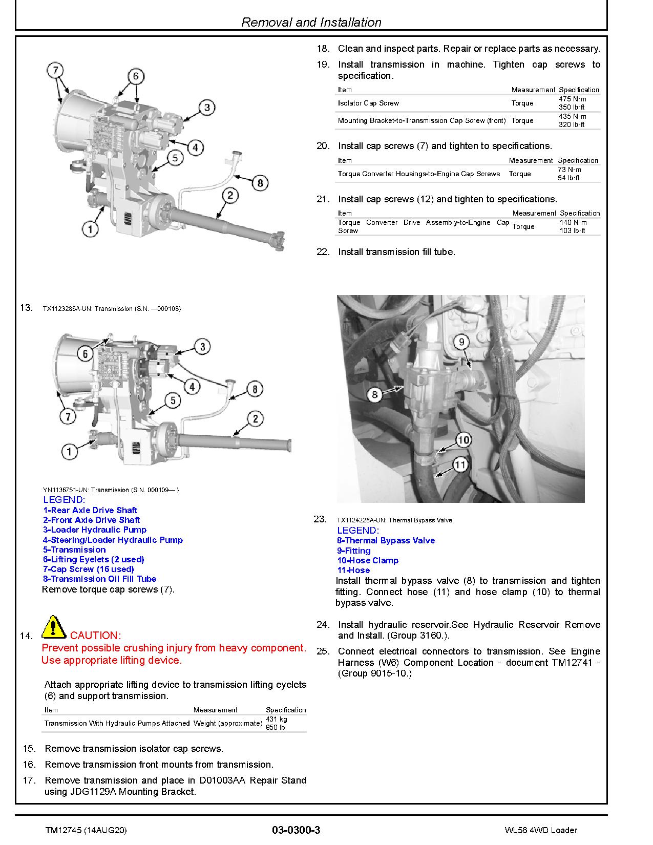 John Deere WL56 4WD Loaders Repair Manual TM12745 (2)