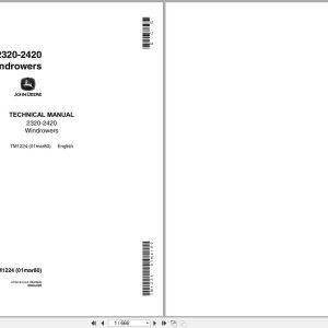 John Deere Windrowers 2320 2420 Technical Manual TM1224 (1)