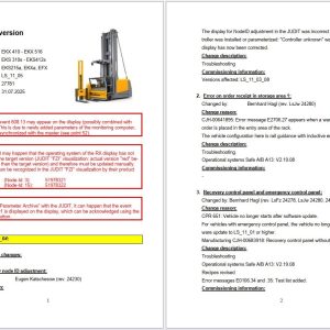 Jungheinrich Forklift LS 11 05 07.2025 EKX 410 EKX 516 Diagnostic Project Database 2