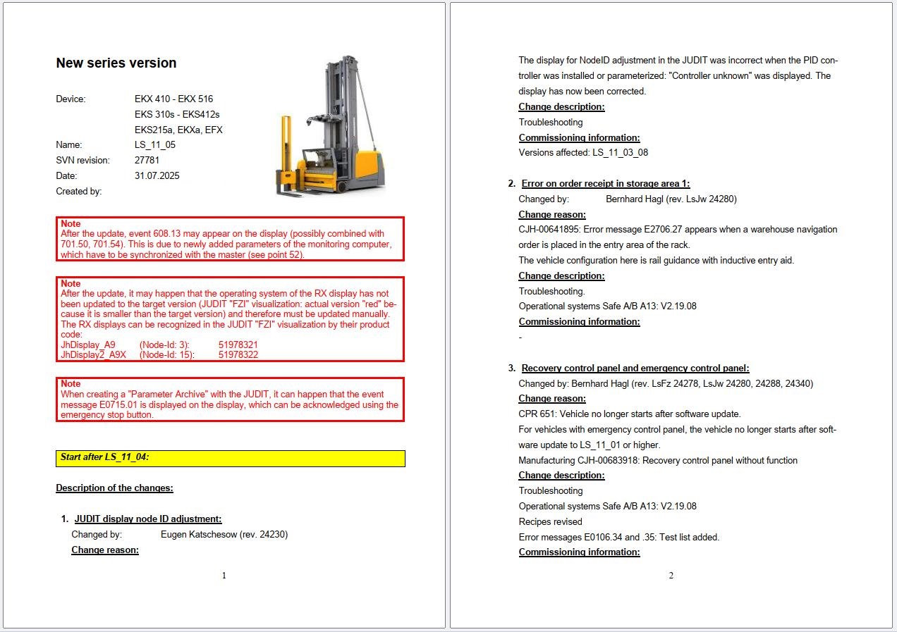 Jungheinrich Forklift LS 11 05 07.2025 EKX 410 EKX 516 Diagnostic Project Database 2