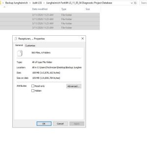 Jungheinrich Forklift LS 11 05 04 Diagnostic Project Database