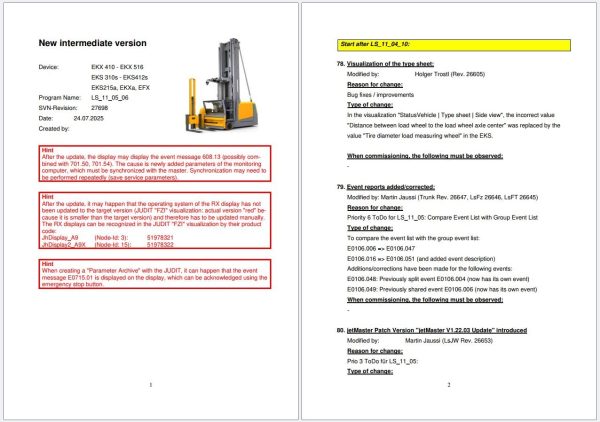 Jungheinrich Forklift LS 11 05 06 07.2025 EKX 410 EKX 516 Diagnostic Project Database 2