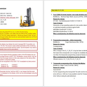 Jungheinrich Forklift LS 11 06 01.2026 EKS 310s EKS412s Diagnostic Project Database 2