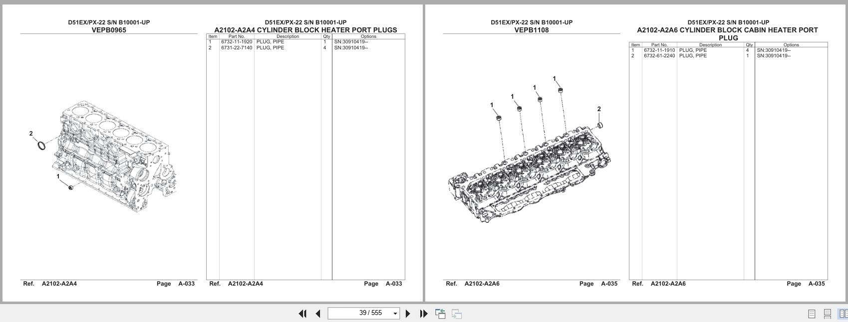 Komatsu Crawler Dozer D51PX 22 D51EX 22 Parts Book KEPB023313 2015 (2)
