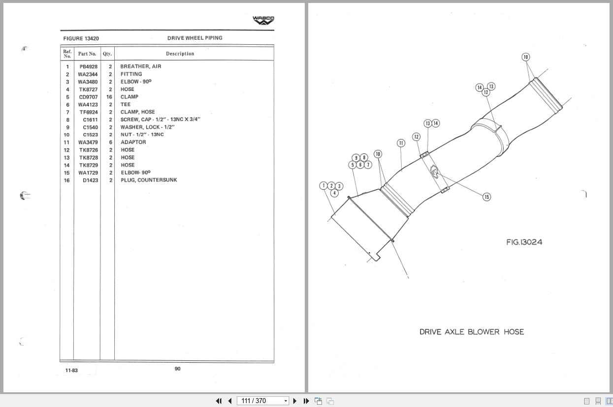 Komatsu Dump Truck 170D AFE36 B Parts Book DH594B 1985 (2)