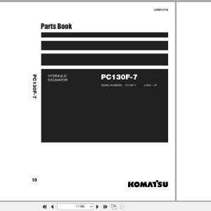 Komatsu Hydraulic Excavator PC130F 7 Parts Book LEPBP13710 2018 (1)