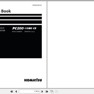 Komatsu Hydraulic Excavator PC200 10M0 CE Parts Book YEPB201800 00 2025 (1)