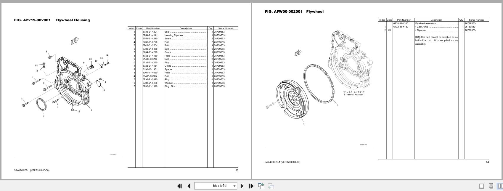 Komatsu Hydraulic Excavator PC200 10M0 Parts Book YEPB201900 00 2025 (2)