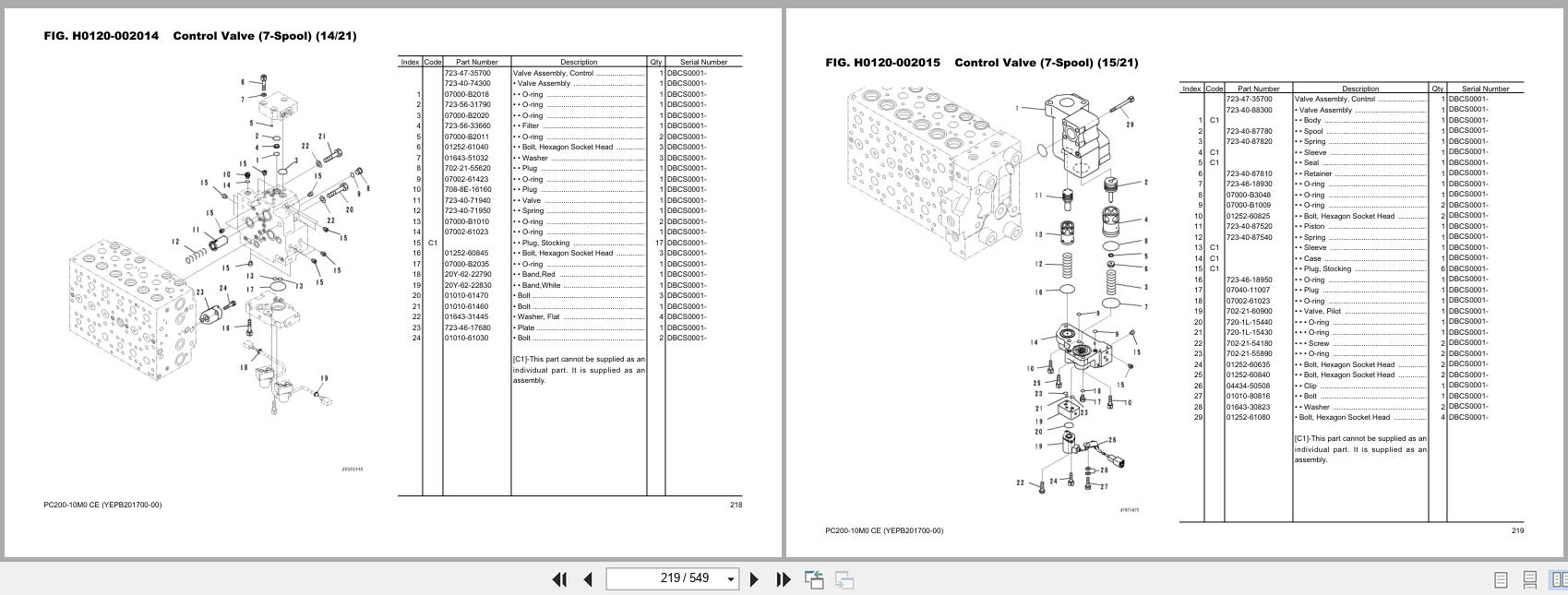Komatsu Hydraulic Excavator PC210 11M0 CE Parts Book YEPB201700 00 2024 (2)