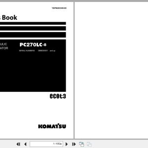 Komatsu Hydraulic Excavator PC270LC 8 Parts Book YEPB203300 00 2025 (1)