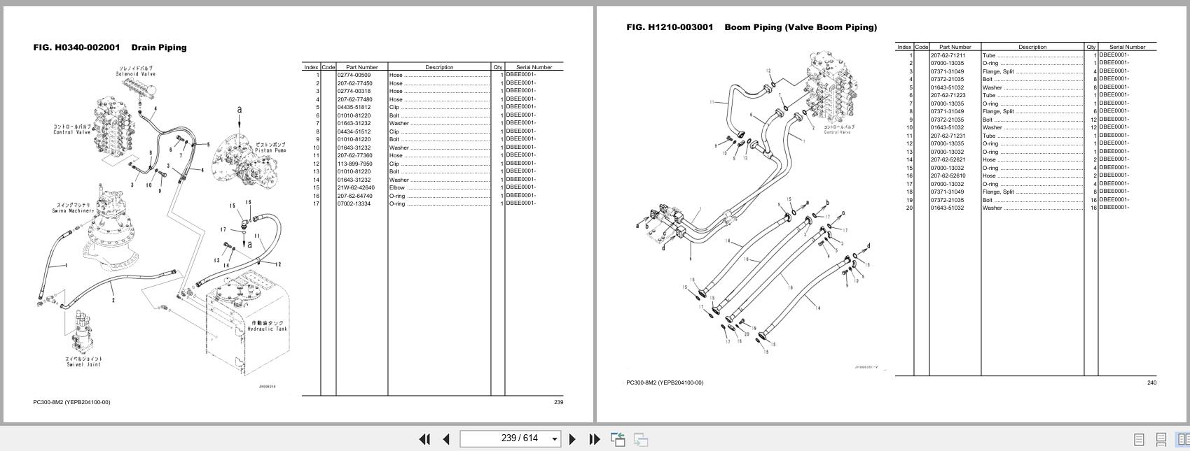 Komatsu Hydraulic Excavator PC300 8M2 Parts Book YEPB204100 00 2026 (2)