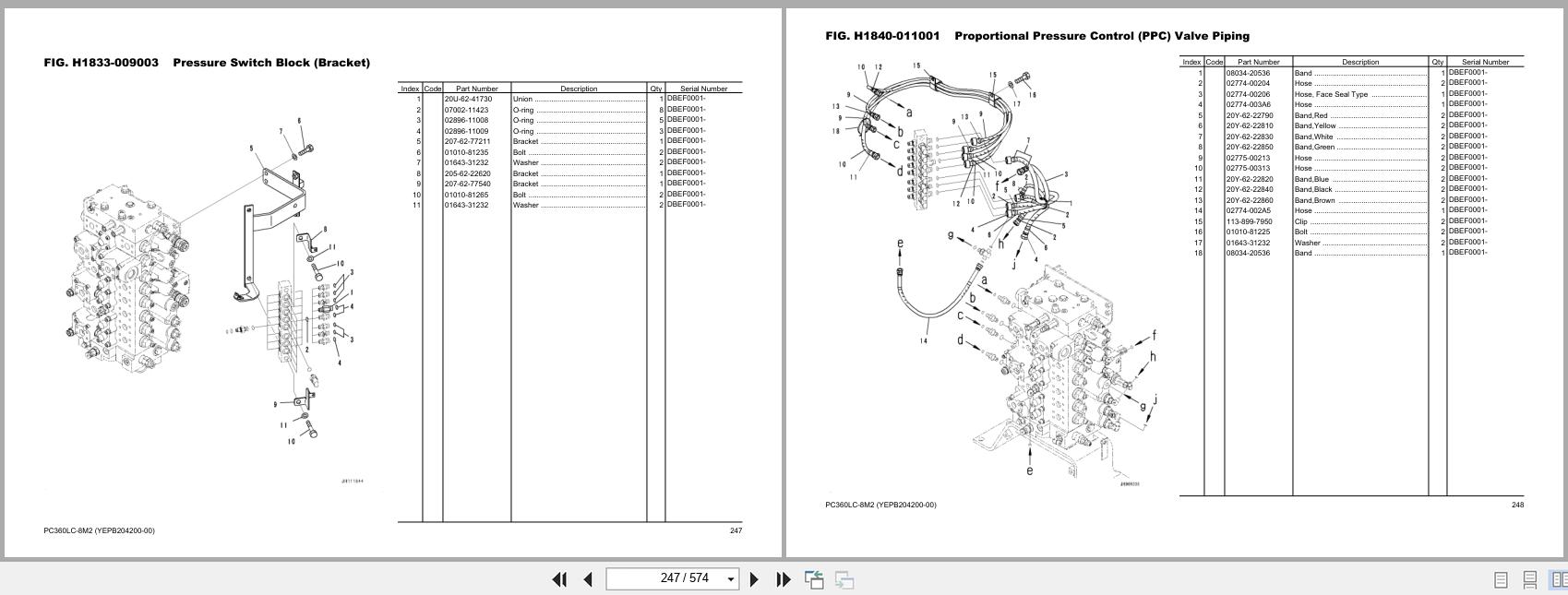 Komatsu Hydraulic Excavator PC360LC 8M2 Parts Book YEPB204200 00 2026 (2)