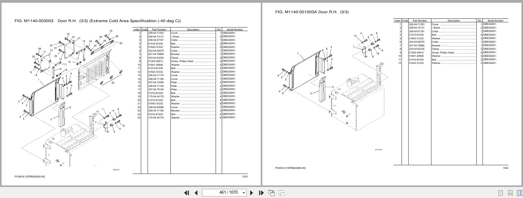 Komatsu Hydraulic Excavator PC400 8 Parts Book YEPB204000 00 V2 2025 (2)