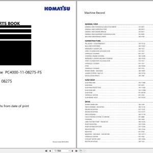 Komatsu Hydraulic Excavator PC4000 11 Parts Book 2024 (1)