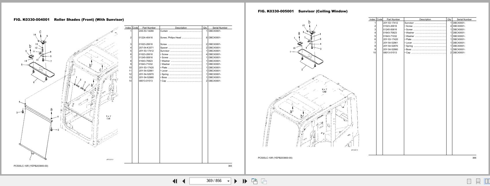 Komatsu Hydraulic Excavator PC500LC 10R Parts Book YEPB203900 00 2025 (2)