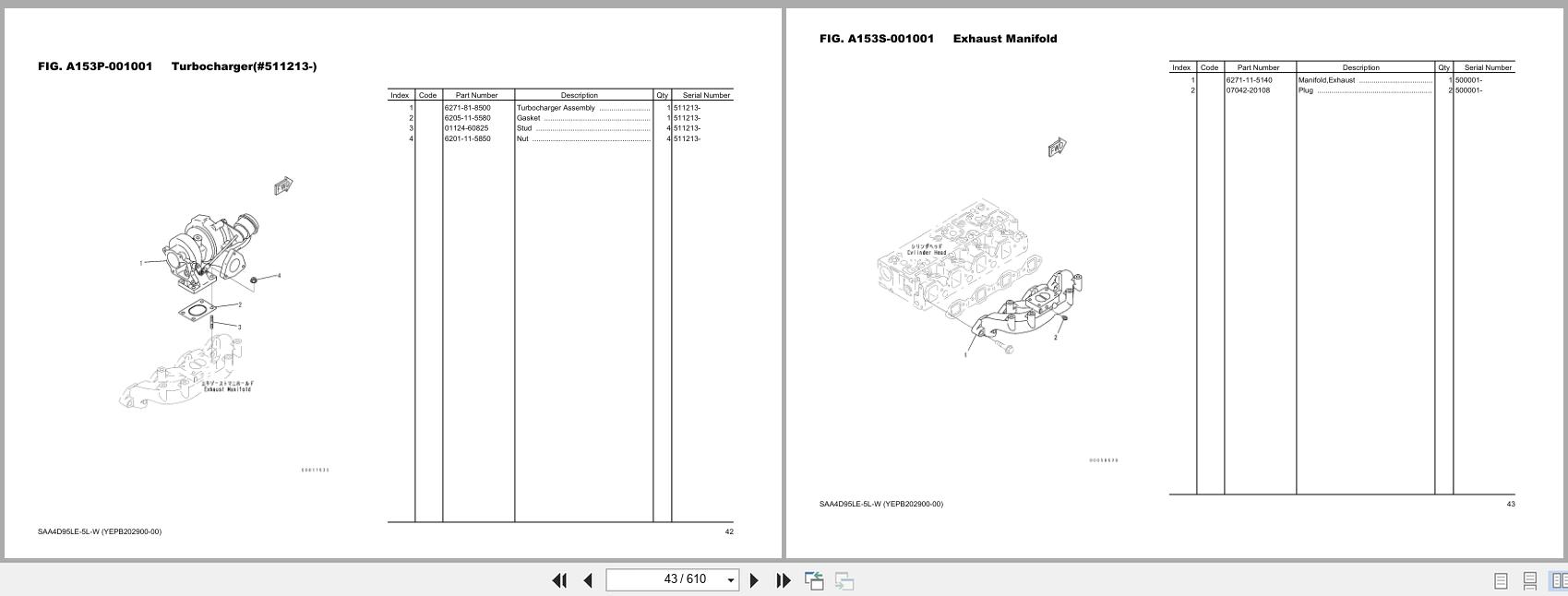 Komatsu Hydraulic Excavator PC70 8 Parts Book YEPB202900 00 2026 (2)