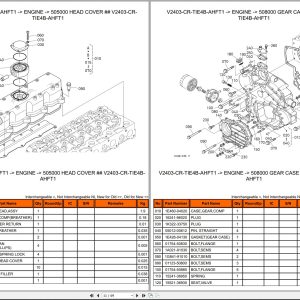 Kubota Diesel Engine V2403 CR TIE4B AHFT 1 Illustrated Parts List 97898 92580 2018 (1)