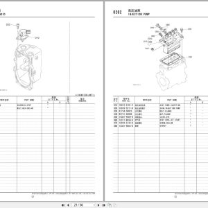 Kubota Diesel Engine V3600 E3B AHFT 1 Illustrated Parts List 97898 74080 2007 EN ZH (2)