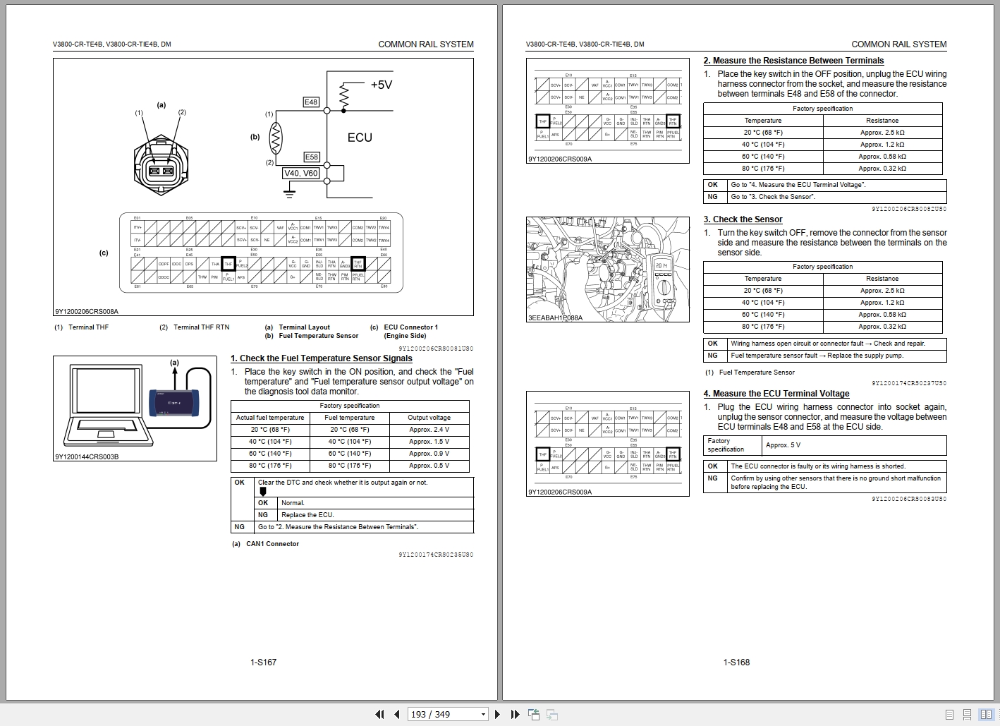 Kubota Engine V3800 CR TE4B V3800 CR TTE4B Diagnosis Manual 9Y110 02070 2013 3