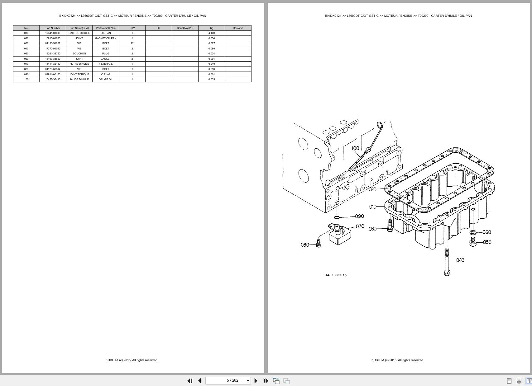 Kubota Tractor L3600DT C L3600DT GST C Spare Parts Catalog EN FR (2)