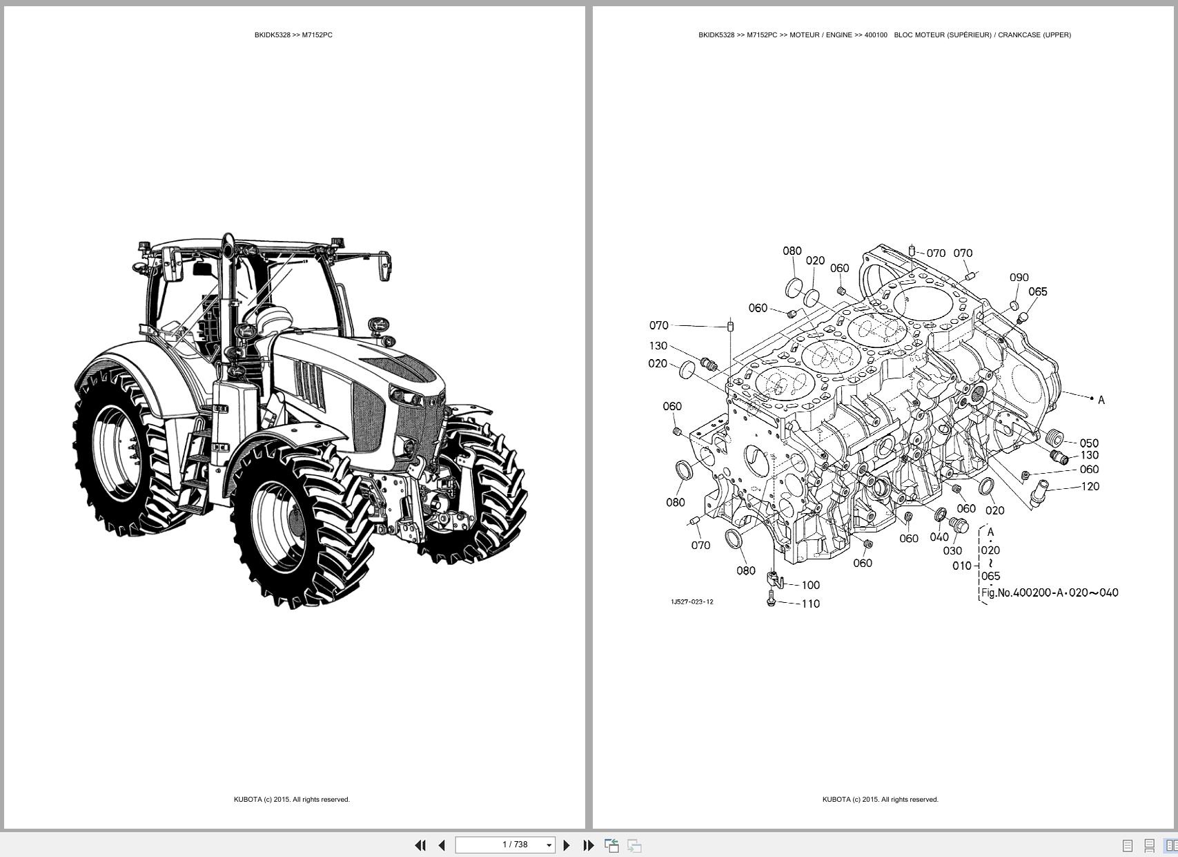 Kubota Tractor M7152PC Spare Parts Catalog EN FR (1)