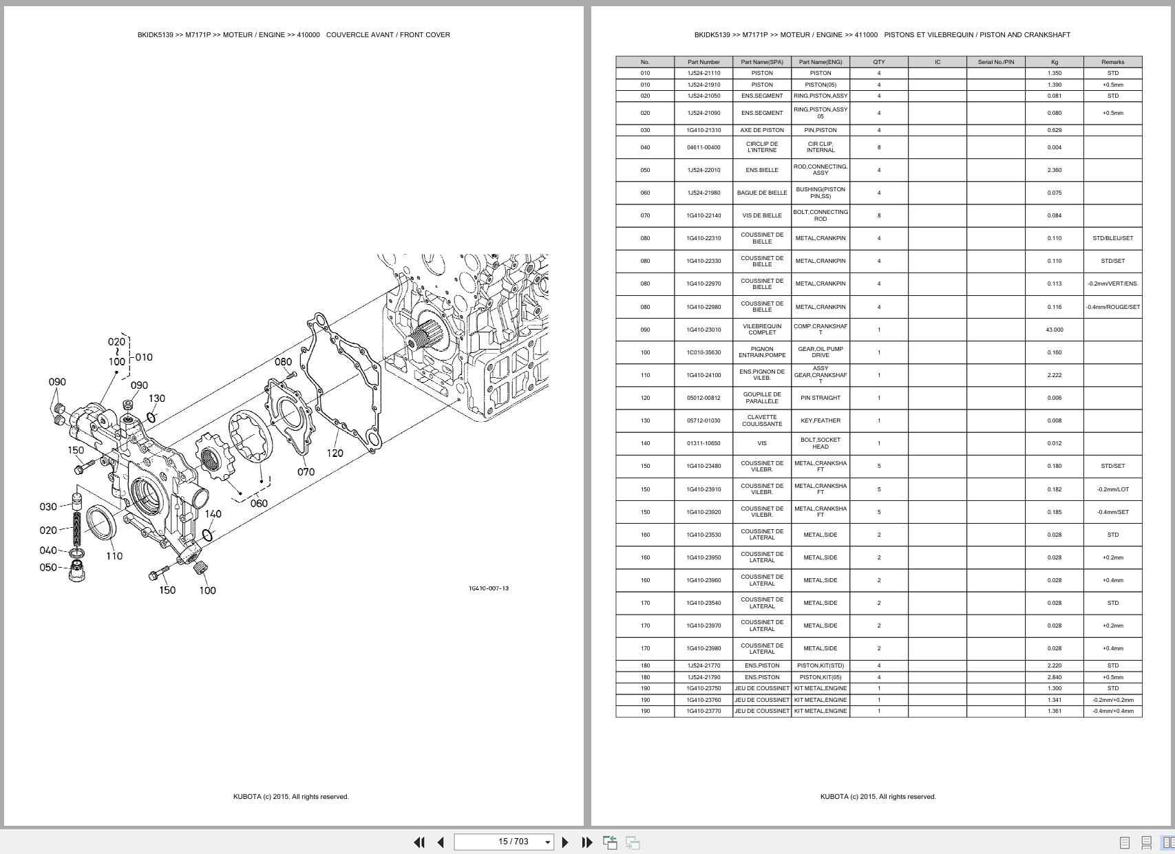 Kubota Tractor M7171P Spare Parts Catalog EN FR (2)