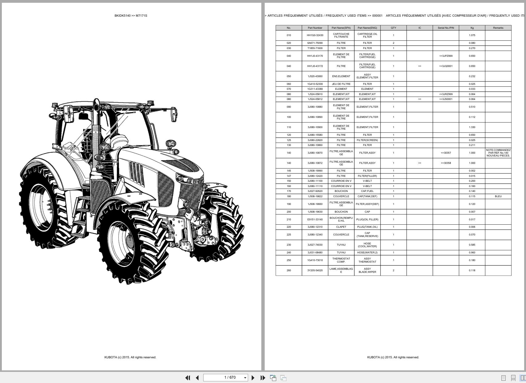 Kubota Tractor M7171S Spare Parts Catalog EN FR (1)