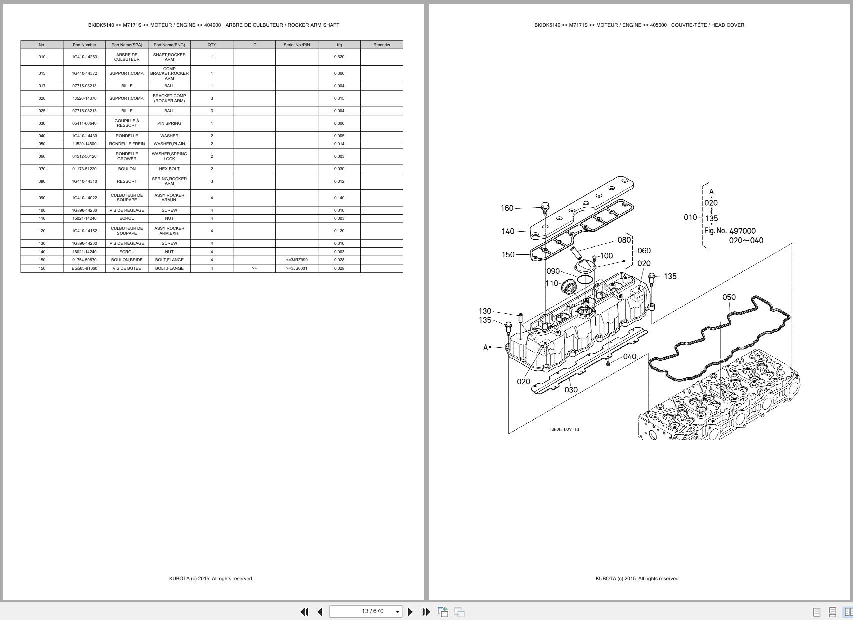 Kubota Tractor M7171S Spare Parts Catalog EN FR (2)