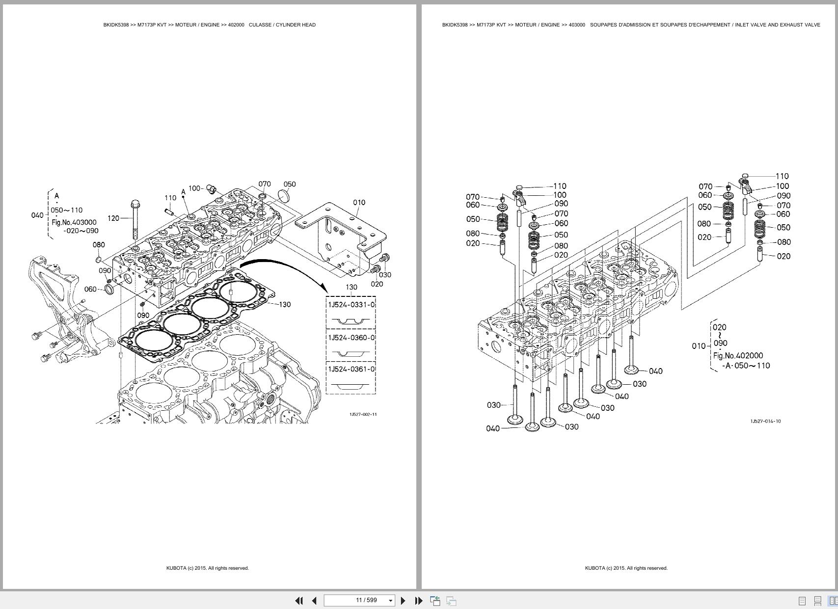 Kubota Tractor M7173P KVT Spare Parts Catalog EN FR (2)