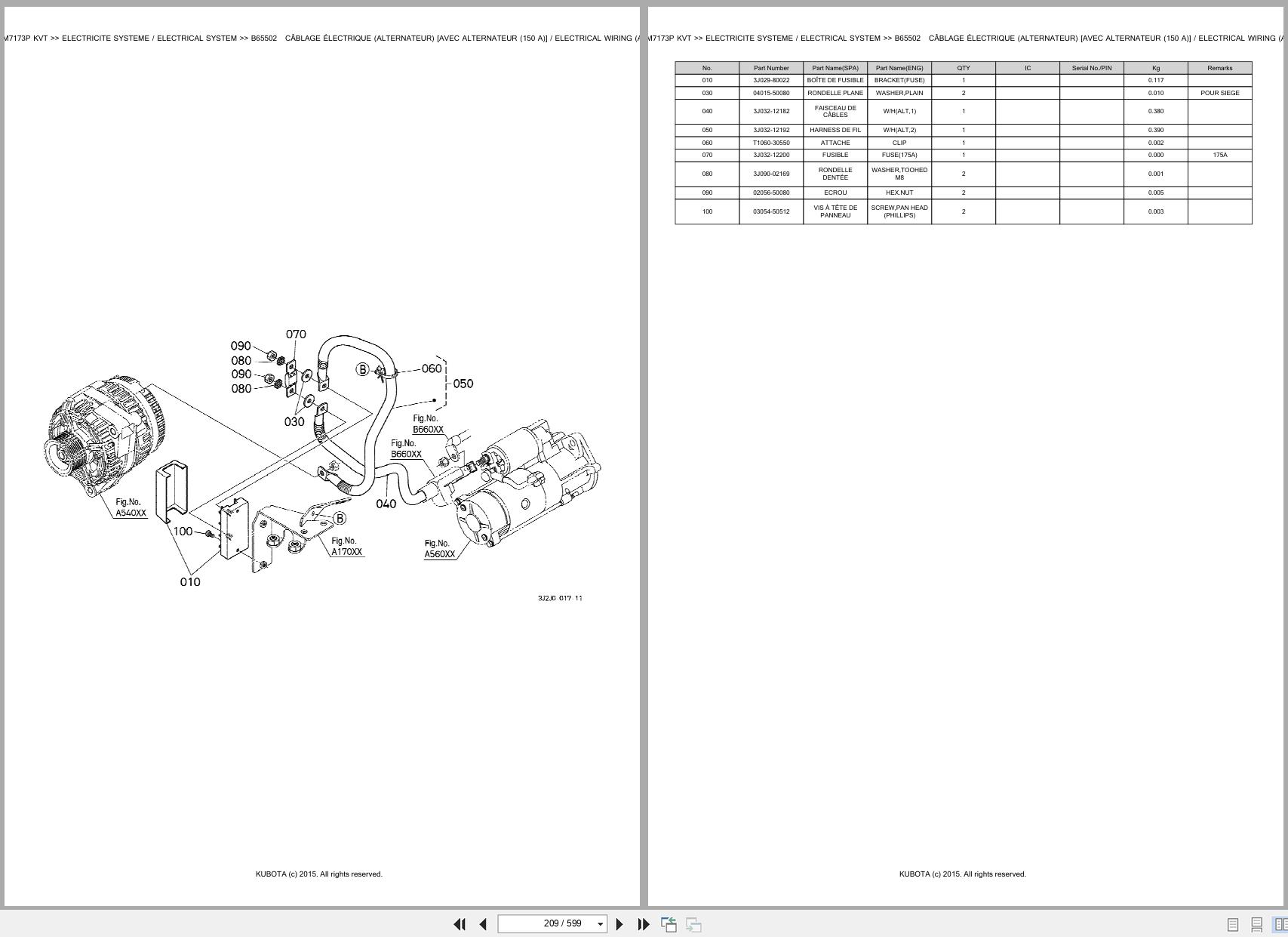 Kubota Tractor M7173P KVT Spare Parts Catalog EN FR (3)