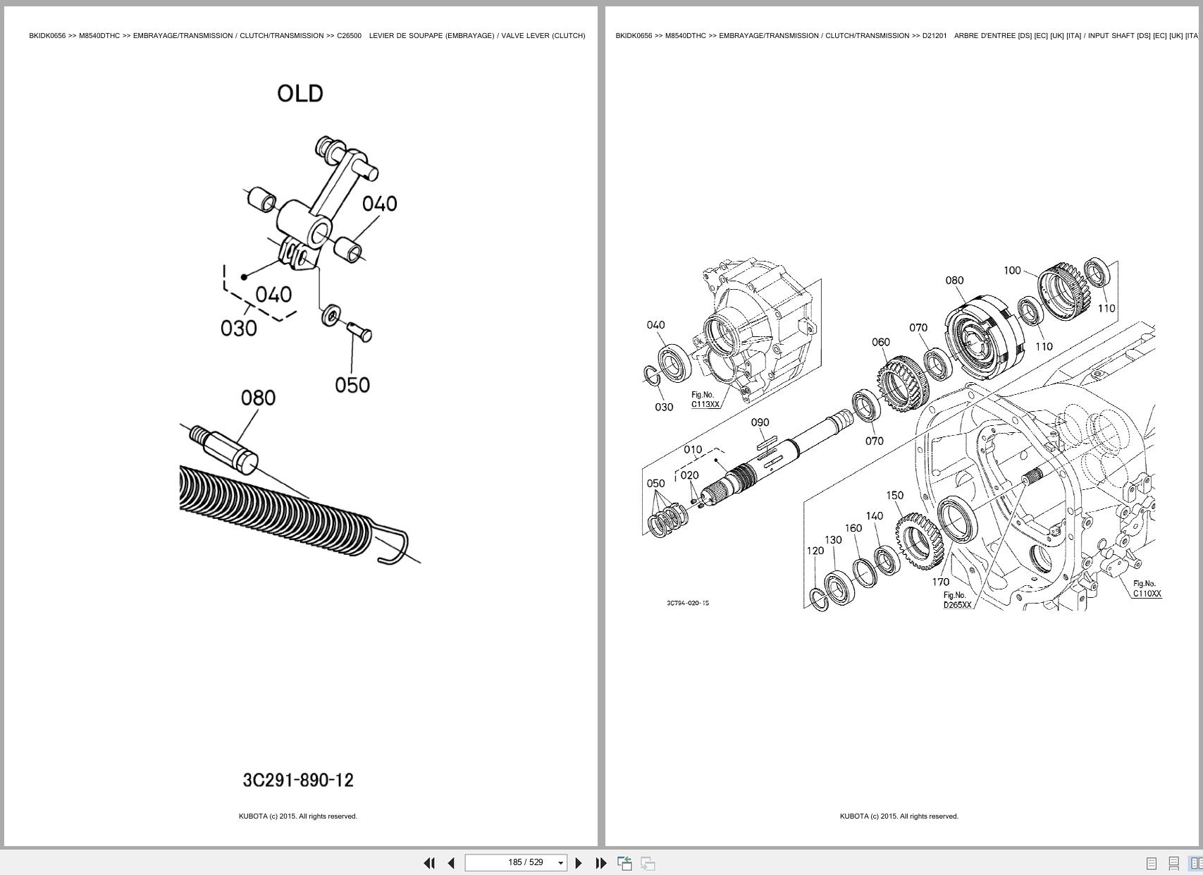 Kubota Tractor M8540DTHC Spare Parts Catalog EN FR (3)