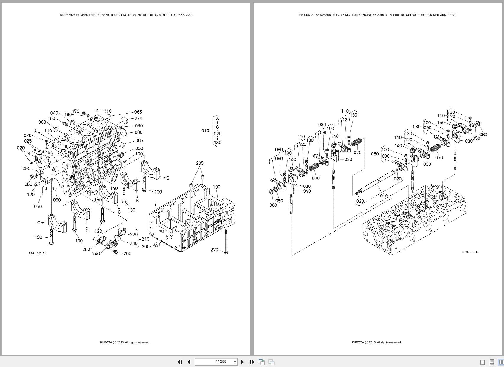 Kubota Tractor M8560DTH EC Spare Parts Catalog EN FR (2)