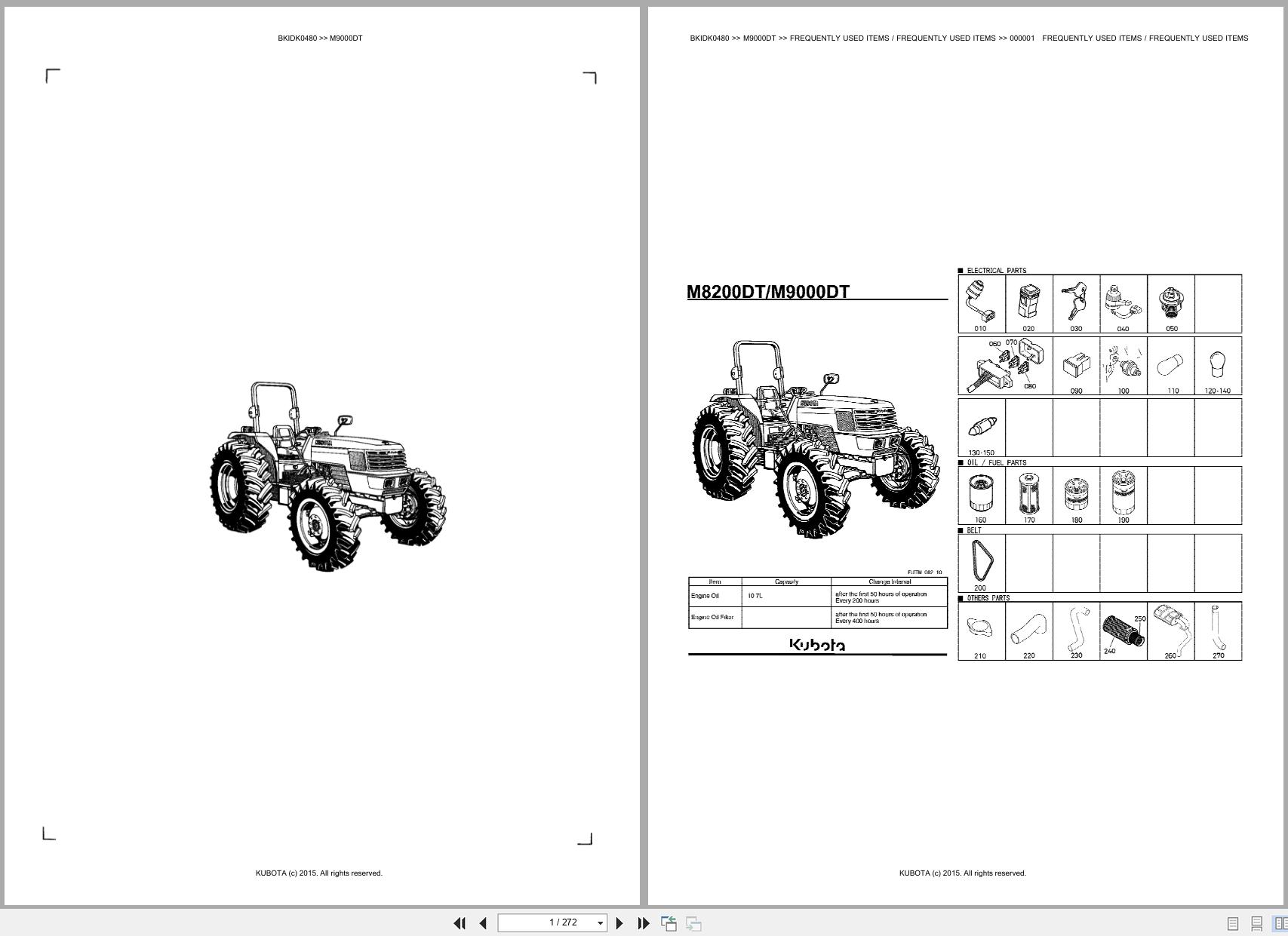 Kubota Tractor M9000DT Spare Parts Catalog EN FR (1)