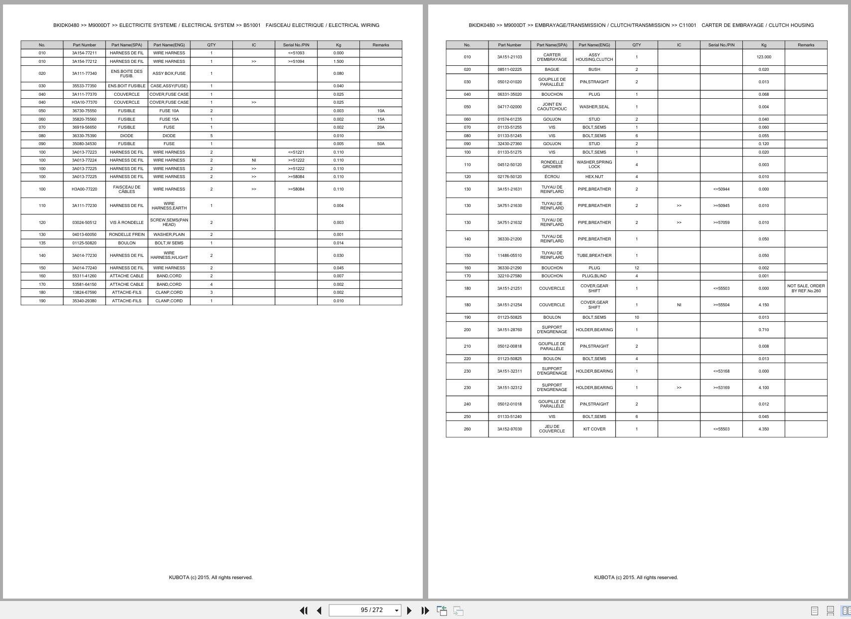 Kubota Tractor M9000DT Spare Parts Catalog EN FR (3)