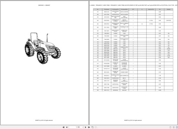 Kubota Tractor M9540DT Spare Parts Catalog EN FR (1)